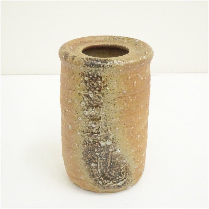 信楽焼 作家物 旅枕掛花入（保護箱） 花入れ 茶道 茶道具 花瓶 花器