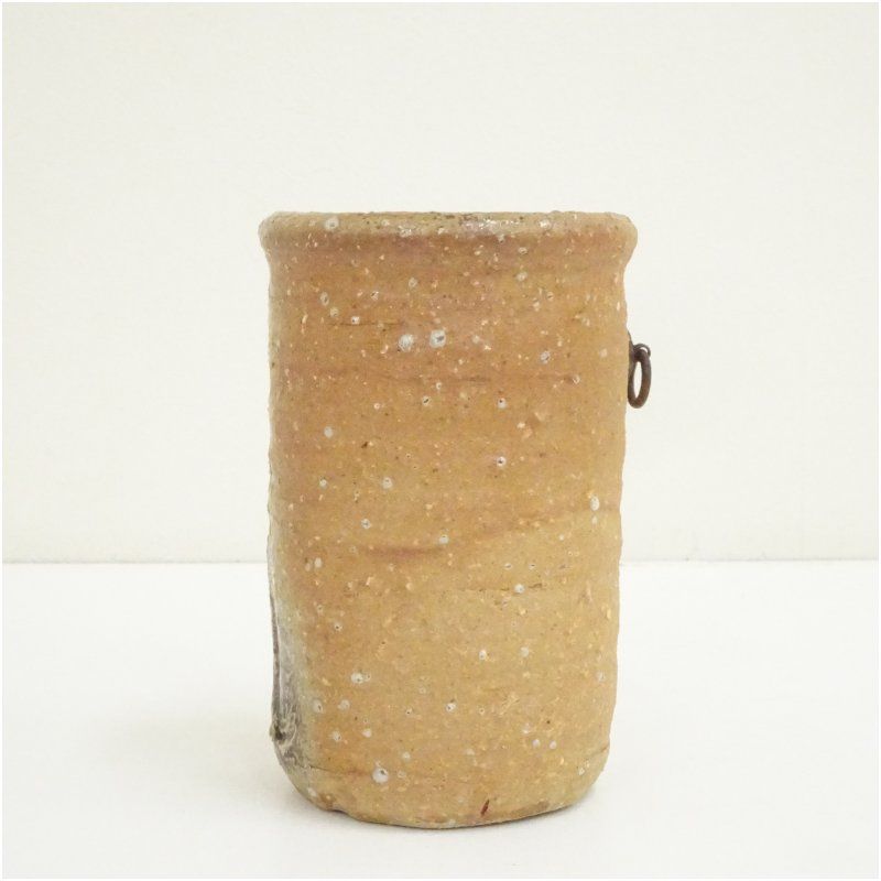 信楽焼 作家物 旅枕掛花入（保護箱） 花入れ 茶道 茶道具 花瓶 花器