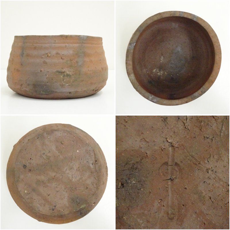 備前焼 竹子窯 西川政美造 建水（共箱） 茶道具 茶道 おしゃれ 道具