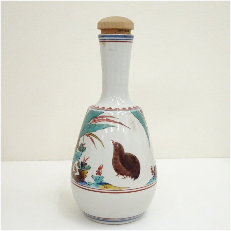 九谷焼 浅倉五十吉造 古九谷手酒瓶 共箱 酒器 和食器 おしゃれ インテリア ディスプレイ 棚 飾る キッチン お酒 料理 居酒屋 骨董