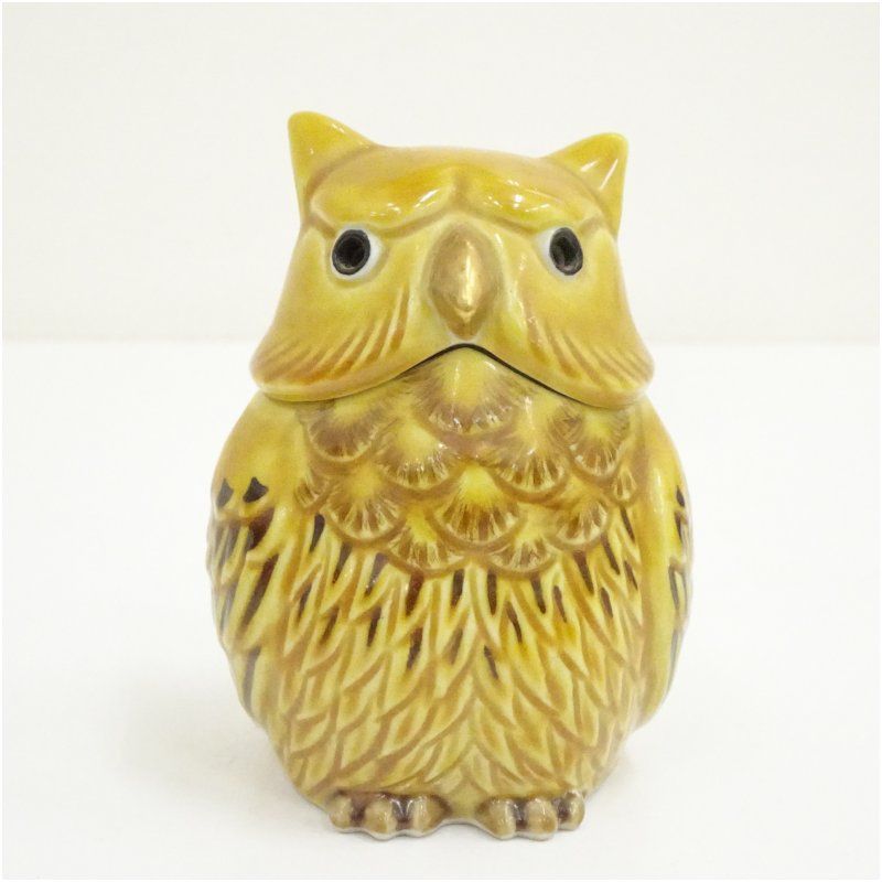 九谷焼 木田弘之造 色釉梟香炉（共箱） 香道具 お香 おしゃれ かわいい