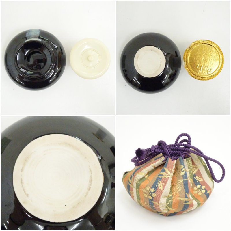 大海茶入（仕覆付）（箱付） 茶入れ 茶道 茶道具 おしゃれ 道具 濃茶