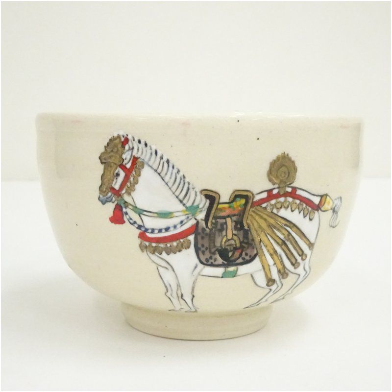 443『馬 抹茶茶碗』　　/骨董品 古美術 茶道具 アンティーク 443『馬 抹茶茶碗』 /骨董品 古美術 茶道具 アンティーク