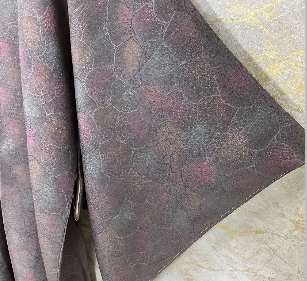 kimono one kimonoarisa 厳選 同然 美しい道行コート 正絹 仕付け糸付き ロング 裄64.5丈94