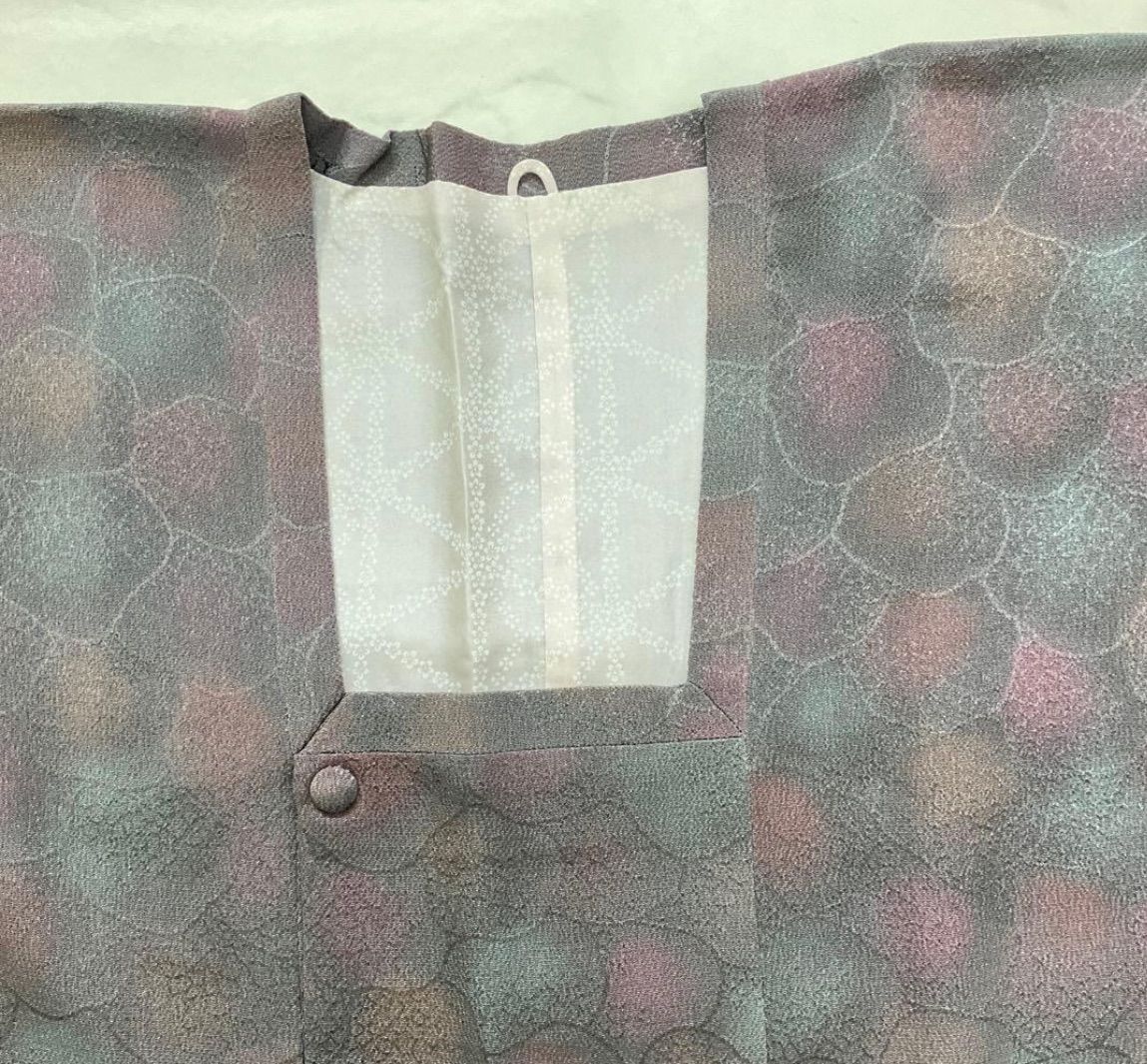  kimono one kimonoarisa 厳選 同然 美しい道行コート 正絹 仕付け糸付き ロング 裄64.5丈94 羽織 着物 浴衣