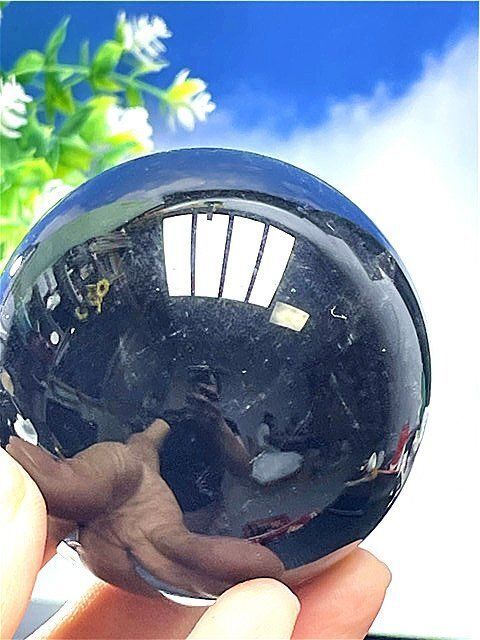 AAA級【魔除け】◇天然モリオン(黒水晶）丸玉B88C1/56C23A - メルカリ