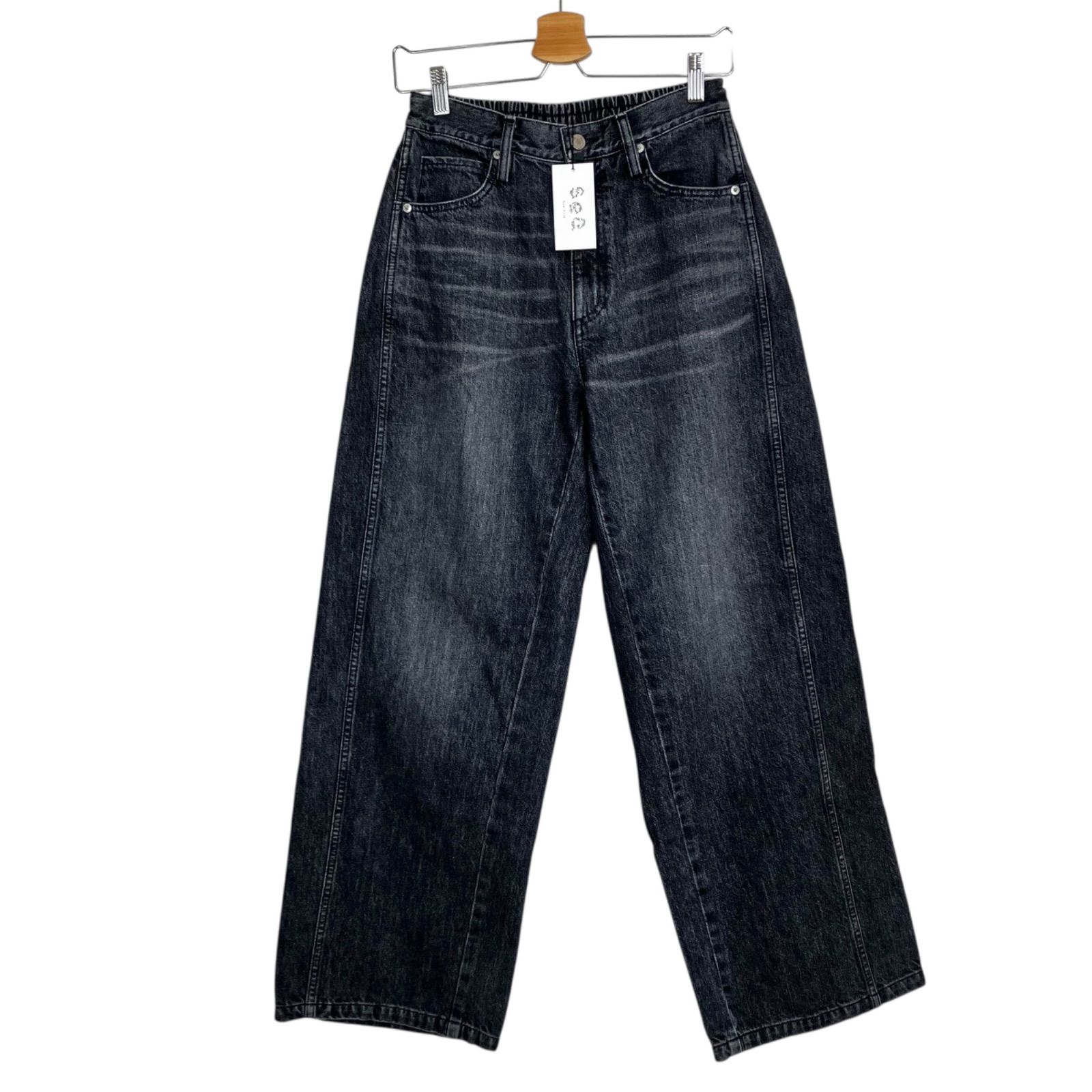 Sea New York Elena Denim Baggy Pants 0 ブラック 黒 シーニューヨーク ハイウエスト エレナデニムバギーパンツ イージーワイド ジーンズ SC24-403