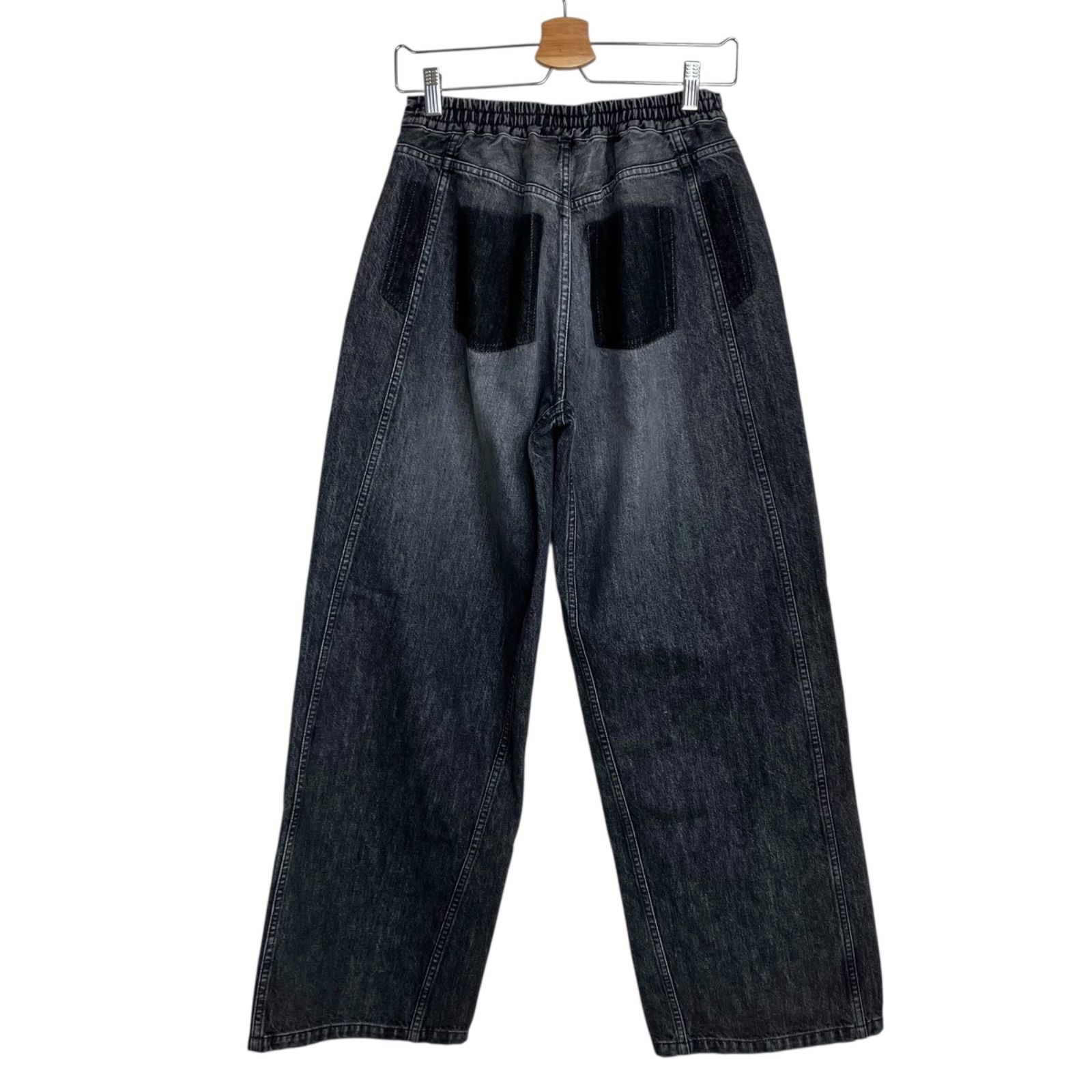 Sea New York Elena Denim Baggy Pants 0 ブラック 黒 シーニューヨーク ハイウエスト エレナデニムバギーパンツ イージーワイド ジーンズ SC24-403