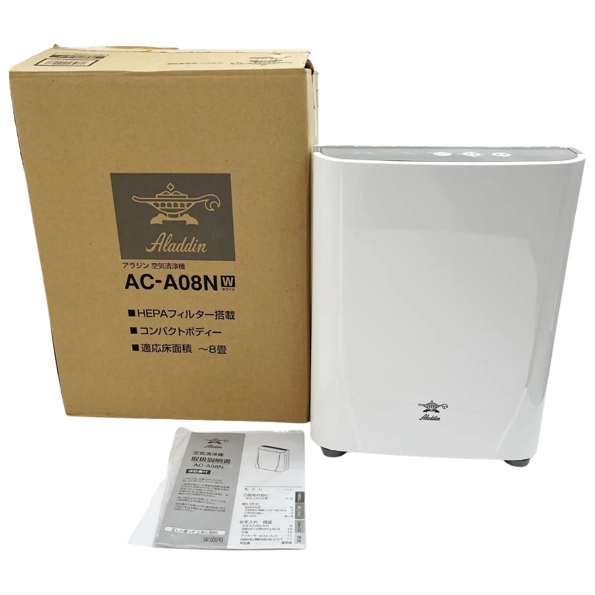冷暖房・空調 ◇◇Aladdin アラジン 空気清浄機 AC-A08N ホワイト