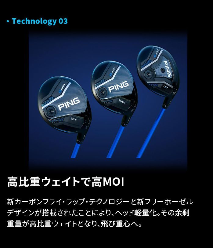 ピン PING G440 MAX フェアウェイウッド 3W 5W ALTA J CB BLUE / PING
