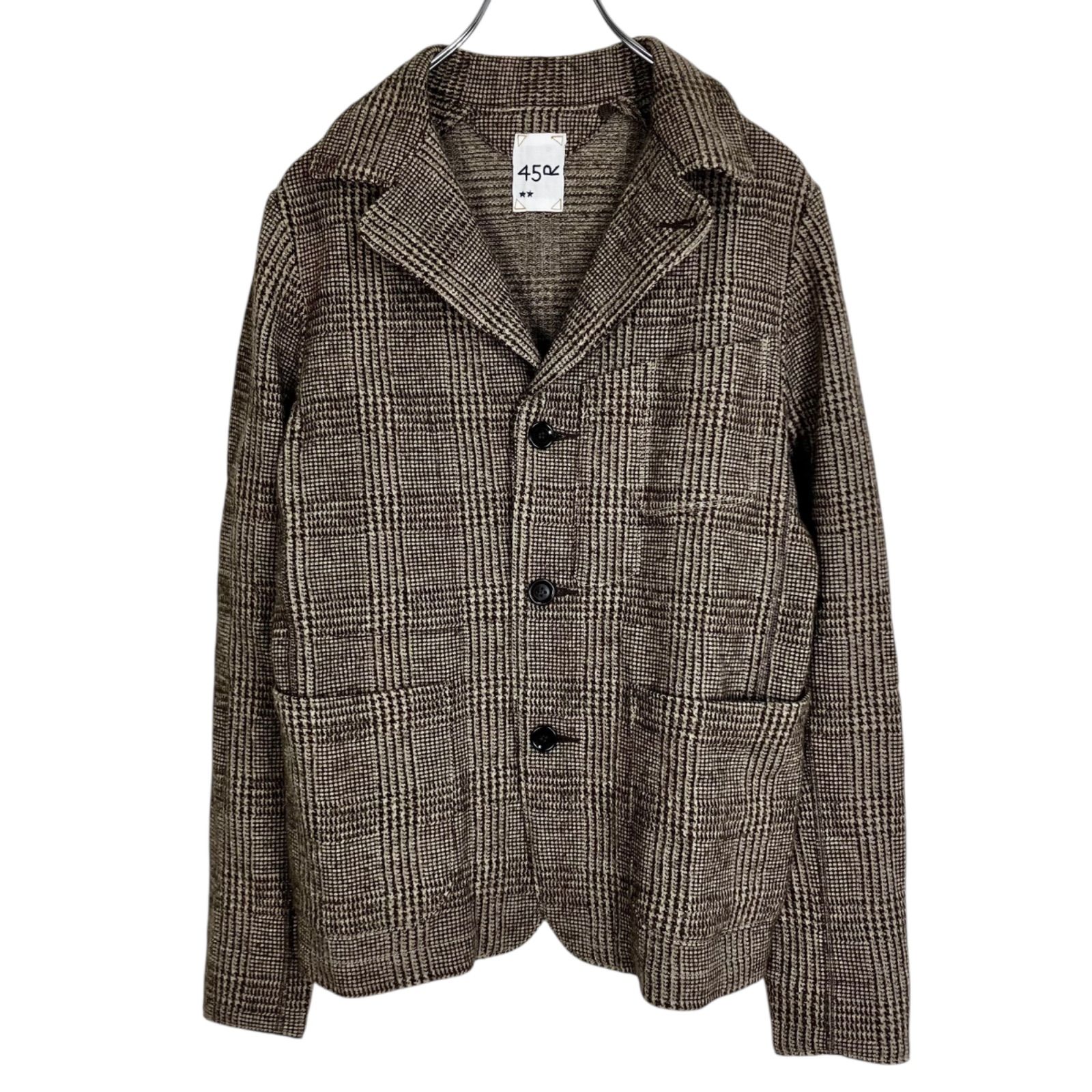 45 R ジャージフラノのヨットオール サイズ2 ブラウン 茶 ウール コットン ジャケット コート 5123029