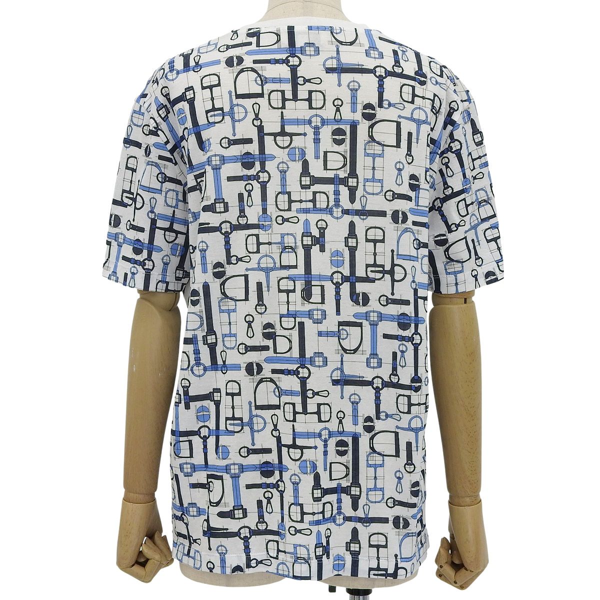 HERMES エルメス ラビリンス ホースビット Tシャツ トップス HERMES(エルメス) ラビリンス ホースビット Tシャツ ホワイト白