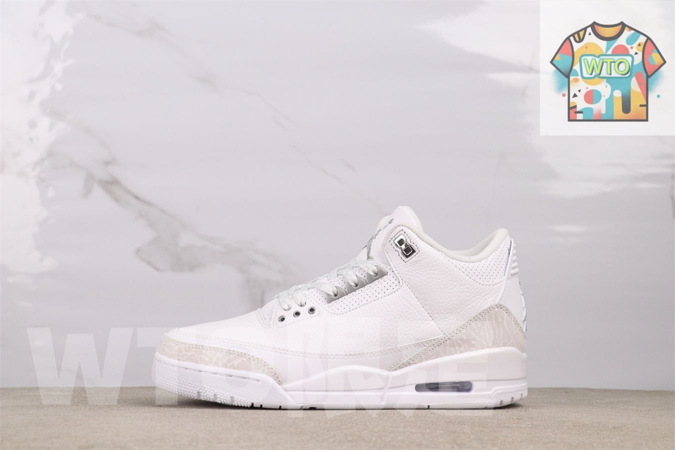 今日 Air Jordan 3 CT 8532 111 ピュアホワイト WTO輸入2