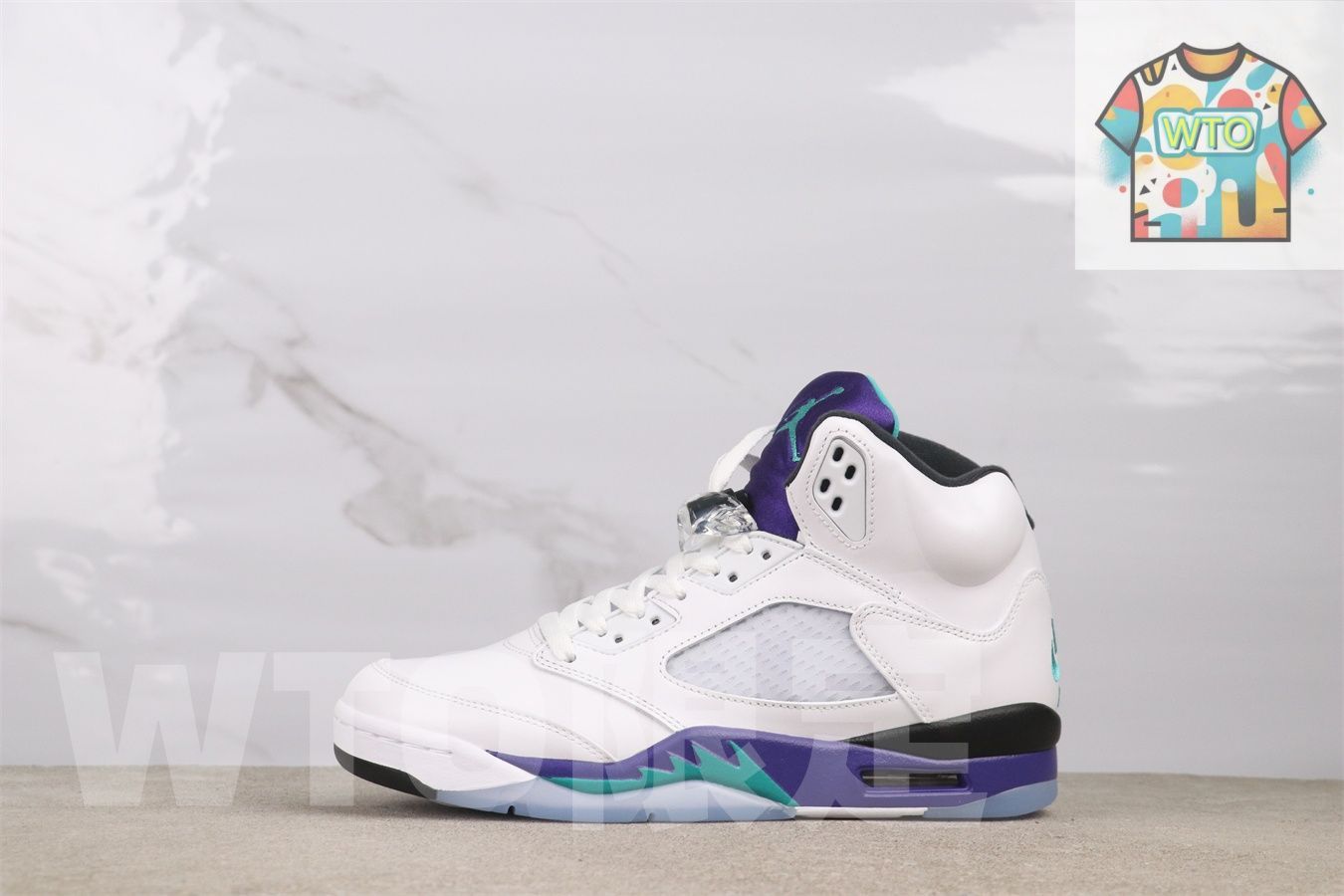 今日 Air Jordan 5 エアジョーダン HQ 7978-100 ホワイト紫ブドウ-WTO輸入2