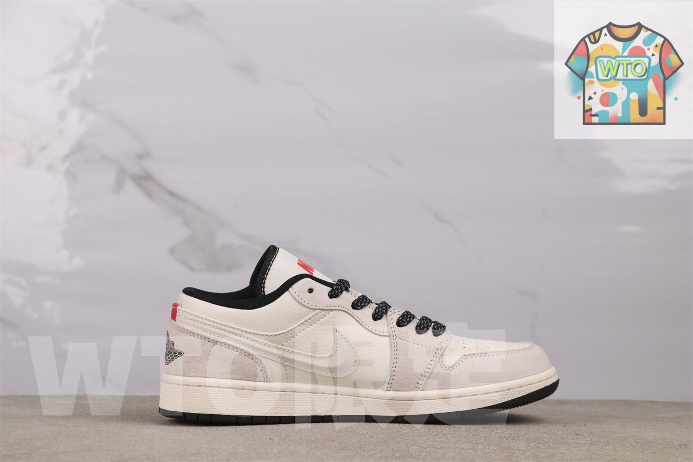 今日 Air Jordan 1 エアジョーダン XS 6086-009 米色ブラック-WTO輸入2