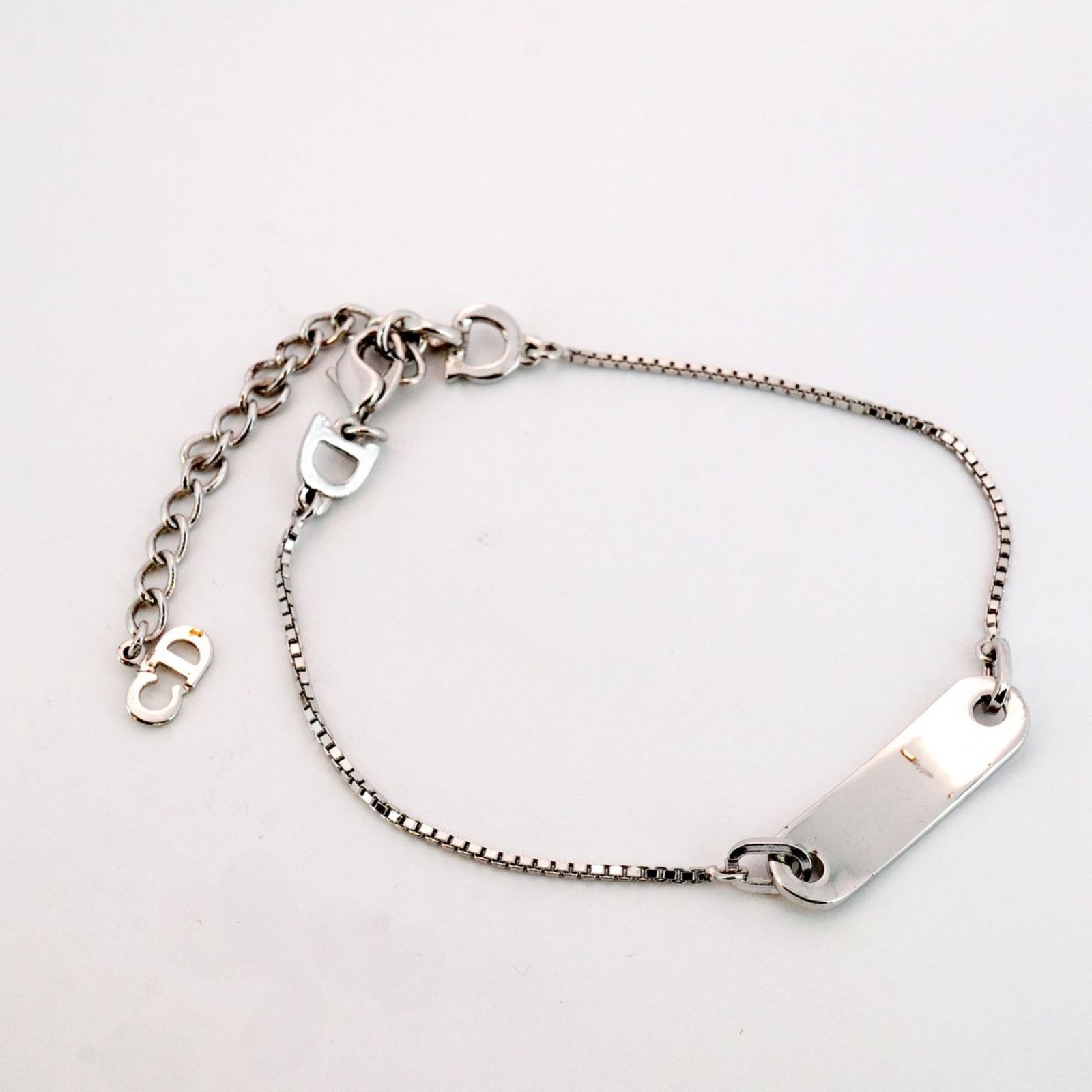 クリスチャン ディオール Christian Dior クリスチャンディオール ブレスレット メタル シルバー ブルーレディース