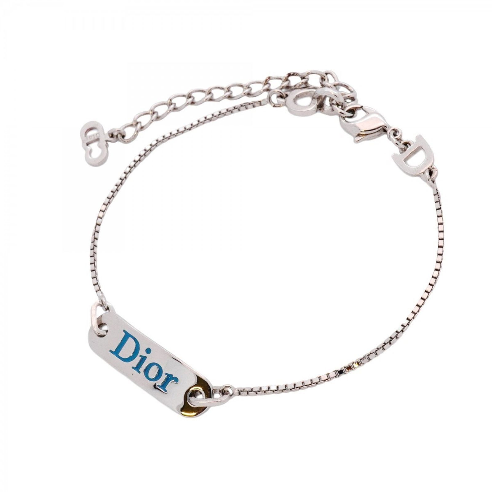 クリスチャン ディオール Christian Dior クリスチャンディオール ブレスレット ディオール メタル シルバー ブルーレディース