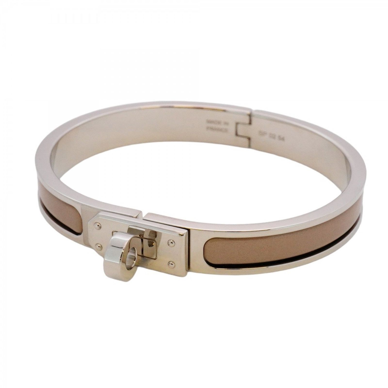 エルメス Hermes エルメス バングル ミニクリック ケリー メタル シルバー ベージュレディース