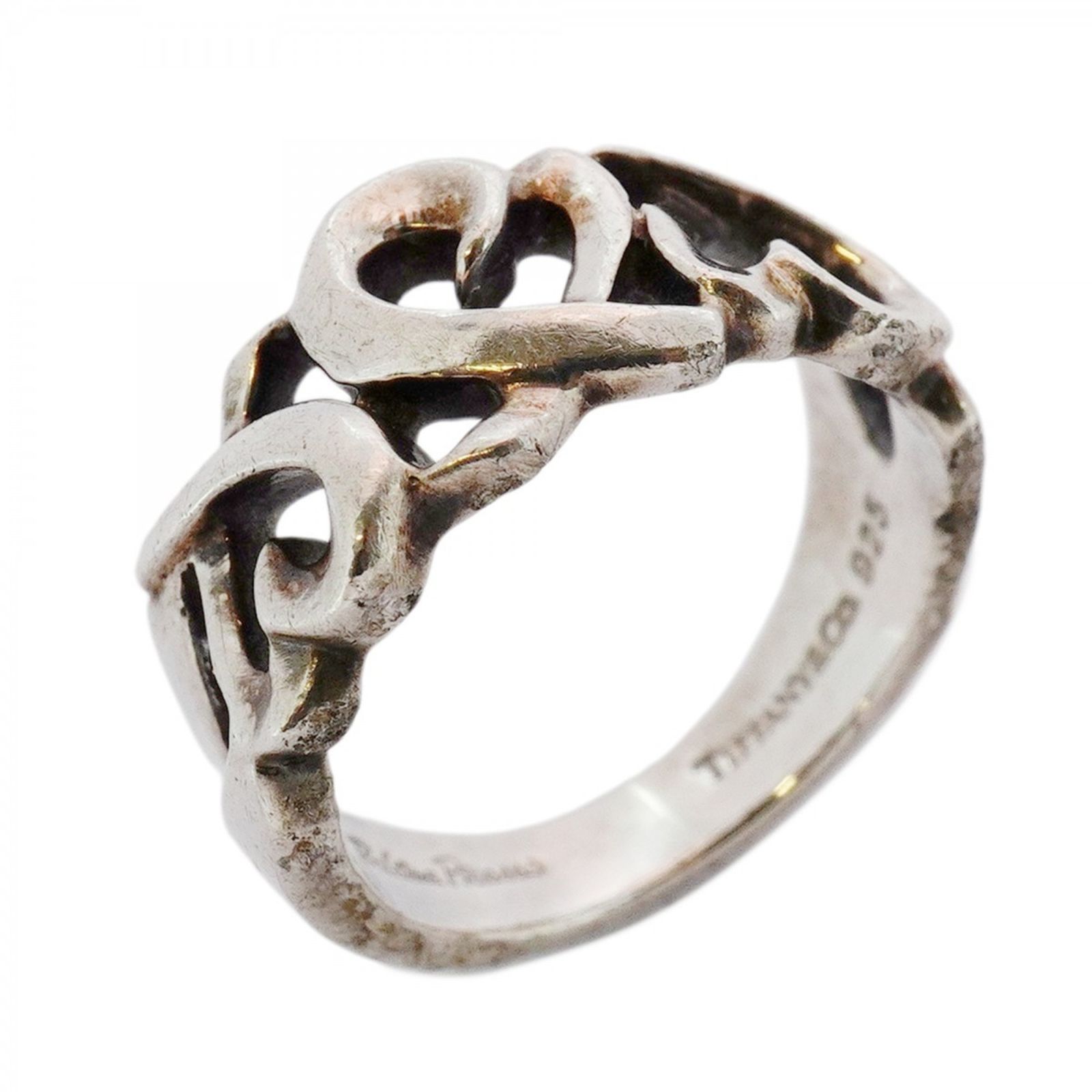 ティファニー Tiffany ティファニー リング トリプルラビングハート シルバー925 7.5号レディース