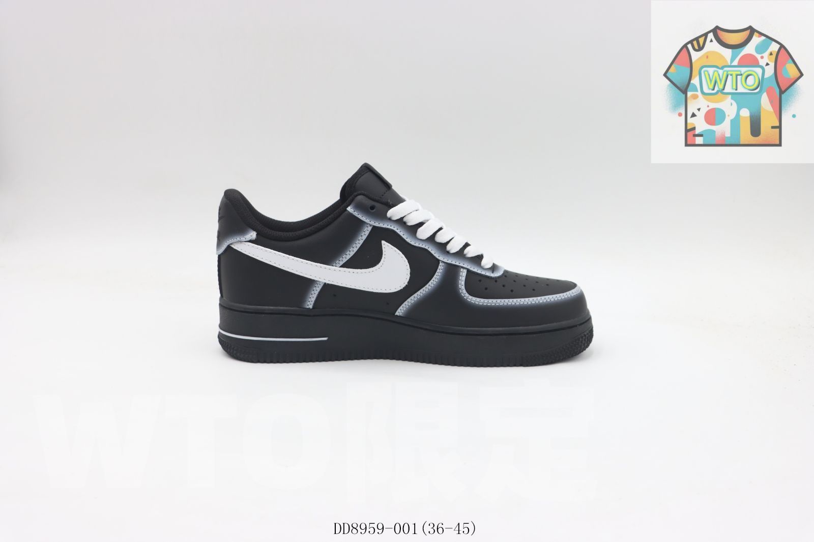 今日 Nike ナイキ スケートシューズ DD 8959-001 ブラックホワイト 縫い目 ぬいめ -WTO輸入2