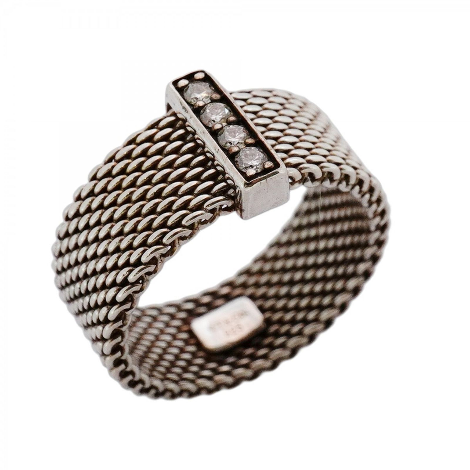 ティファニー Tiffany ティファニー リング サマセット 4PD シルバー925 ダイヤモンド 7号レディース