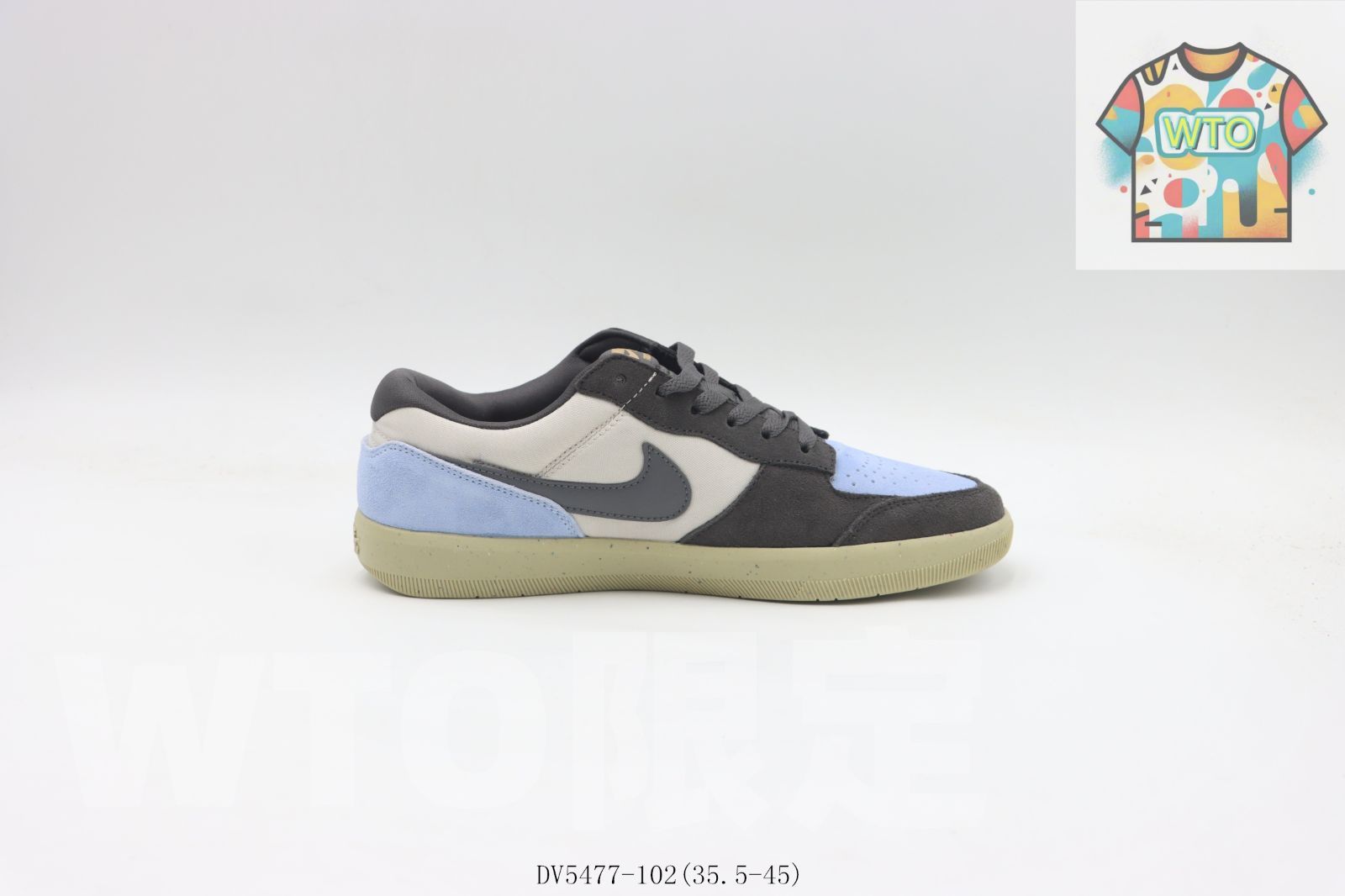 今日 Nike ナイキ スケートシューズ DV 5477-102 グレーブルー-WTO輸入2