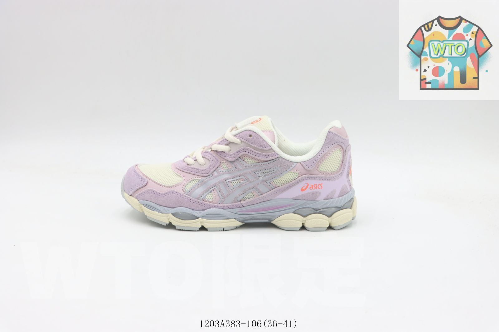 今日 Asics アシックス ランニングシューズ 106 ピンクパープル WTO輸入2