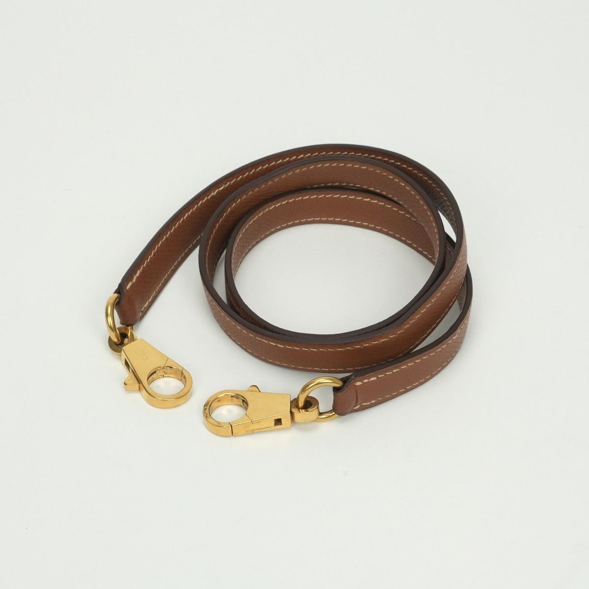 エルメス HERMES ショルダーストラップ ショルダー ストラップ その他 クシュベル ゴールド G ブラウン Brown ゴールド金具 バッグストラップ ケリーストラップ