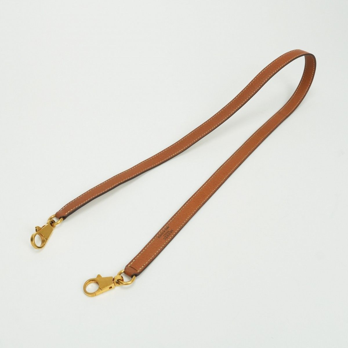 エルメス HERMES ショルダーストラップ ショルダー ストラップ その他 ピッグスキン ゴールド G ブラウン Brown ゴールド金具