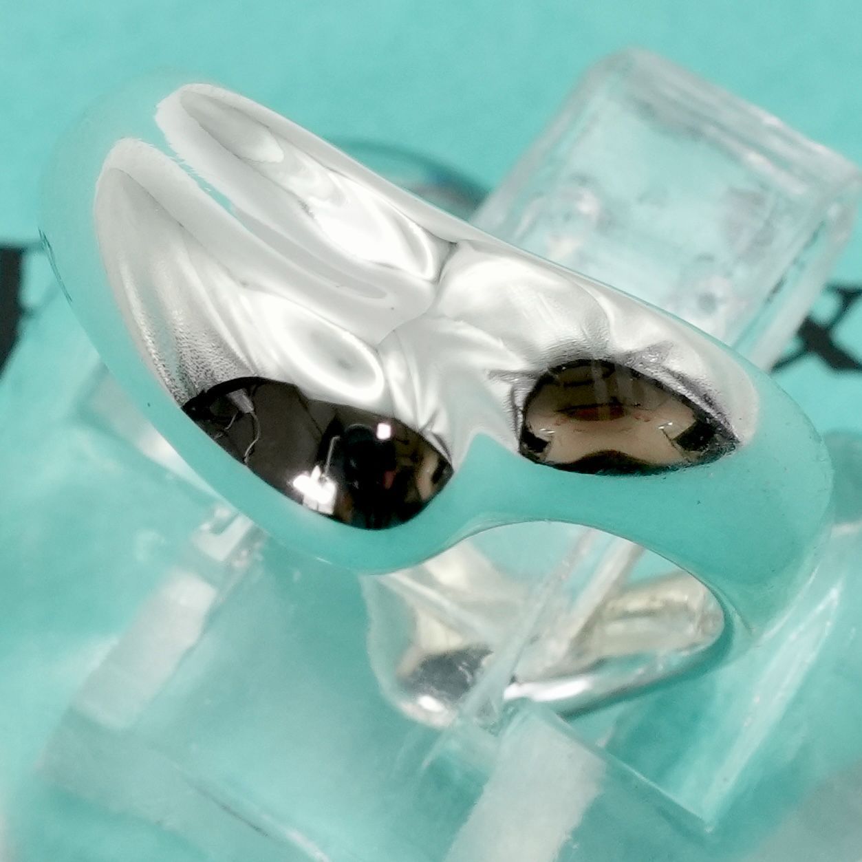 7号 ティファニー カーブド ハート ウェーブ リング 25-1913S