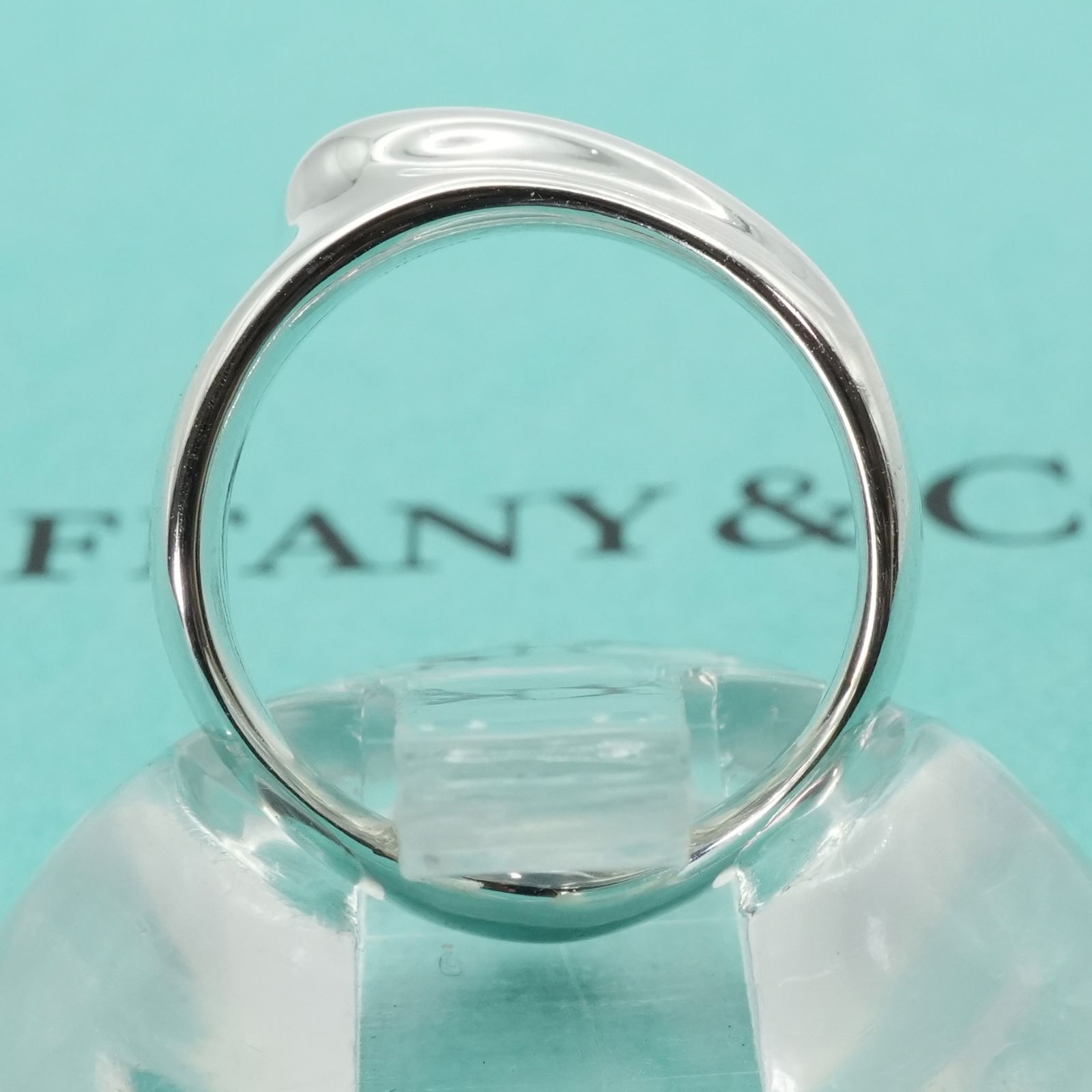 極美品7号 ティファニー カーブド ハート ウェーブ リング/25-1913S