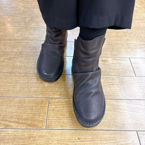  おしゃれ 本革 ブーツ サイドゴア 暖かい 足快適 外反母趾 インコルジェ A-OK エーオーケー ブラック 高品質 サイドゴアブーツ ブーツ