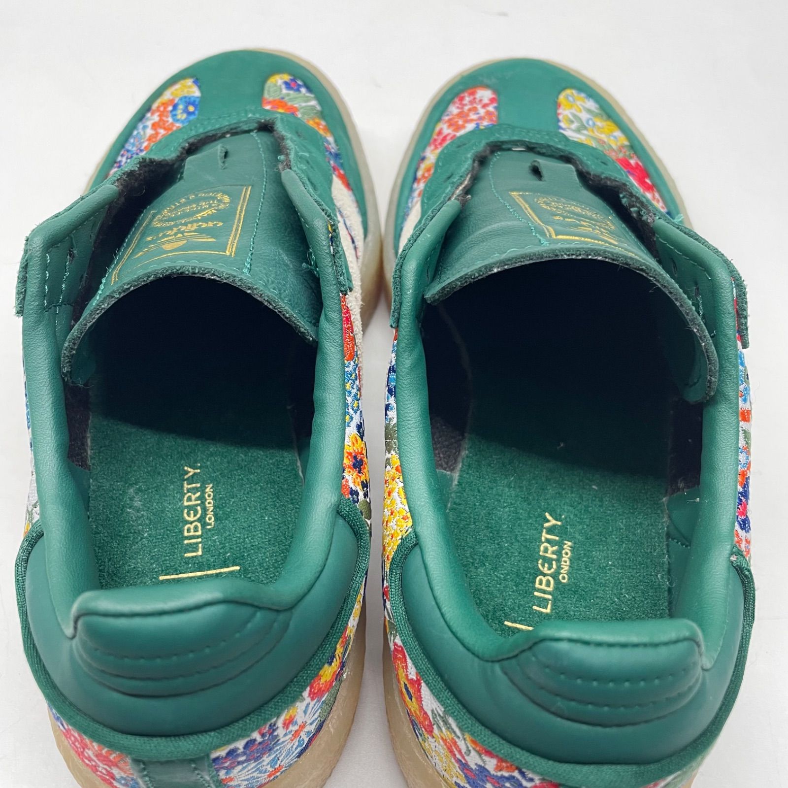  adidas アディダス SAMBAE × LIBERTY LONDON サンベイ リバティロンドン ローカット スニーカー 花柄 緑 グリーン 23 cm レディース 通年 ゴーゴー古着マルイファミリー 26 No.199 スニーカー 靴