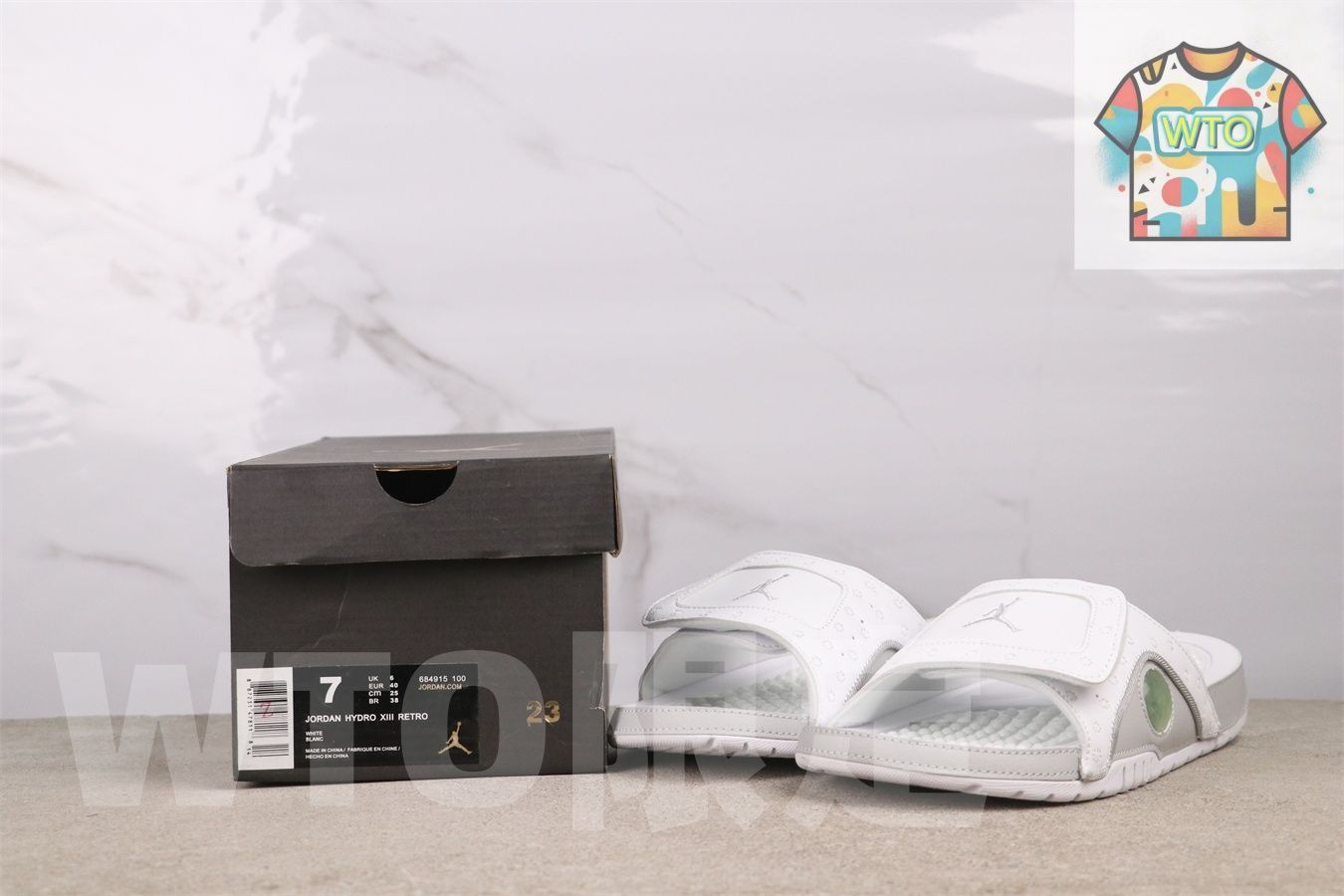  今日 Air Jordan 13 エアジョーダン 代 684915-100 ホワイトグレー スリッパ-WTO輸入 スニーカー 靴
