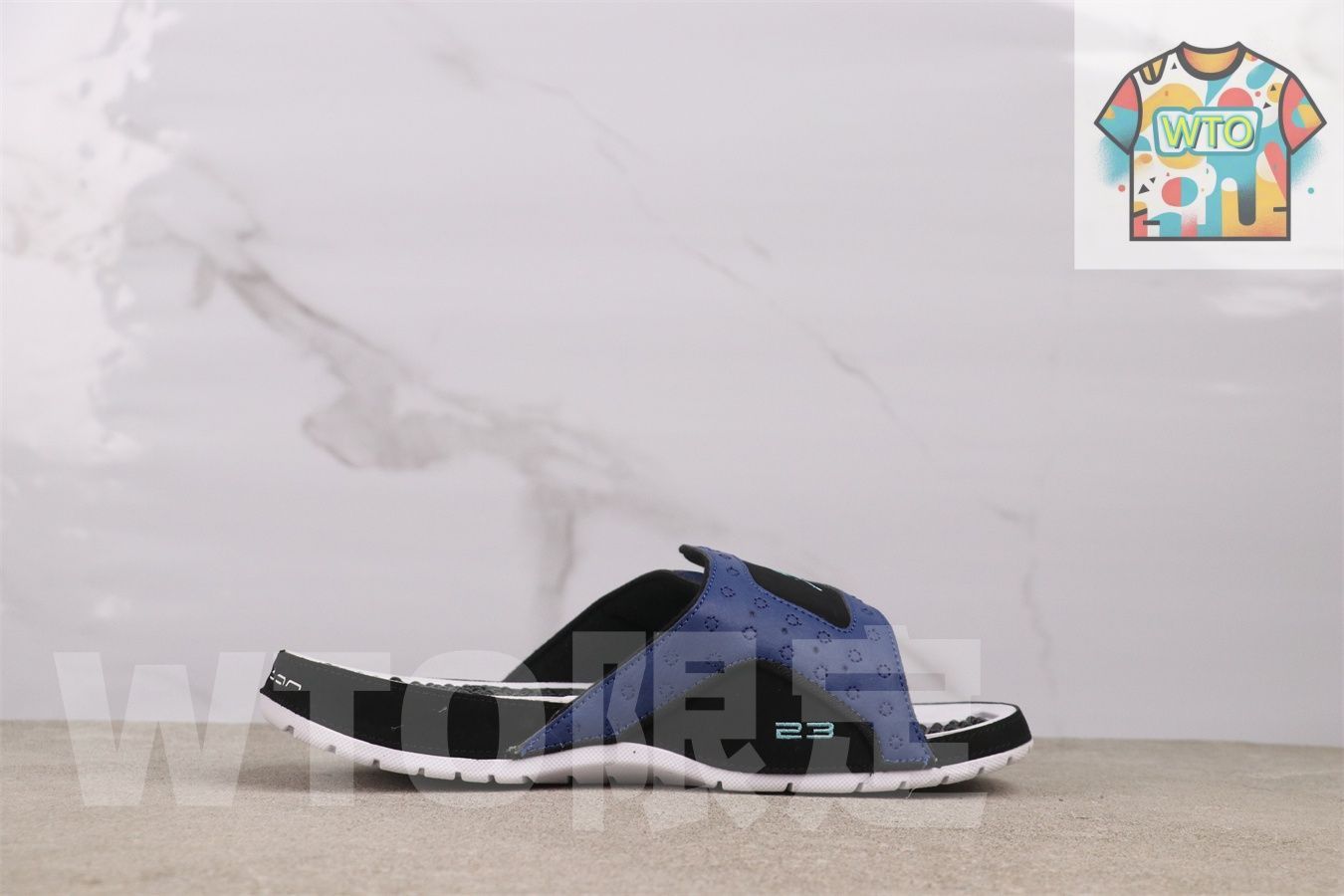 今日 Air Jordan 13 エアジョーダン 代 684915-400 ネイビーブルー スリッパ-WTO輸入