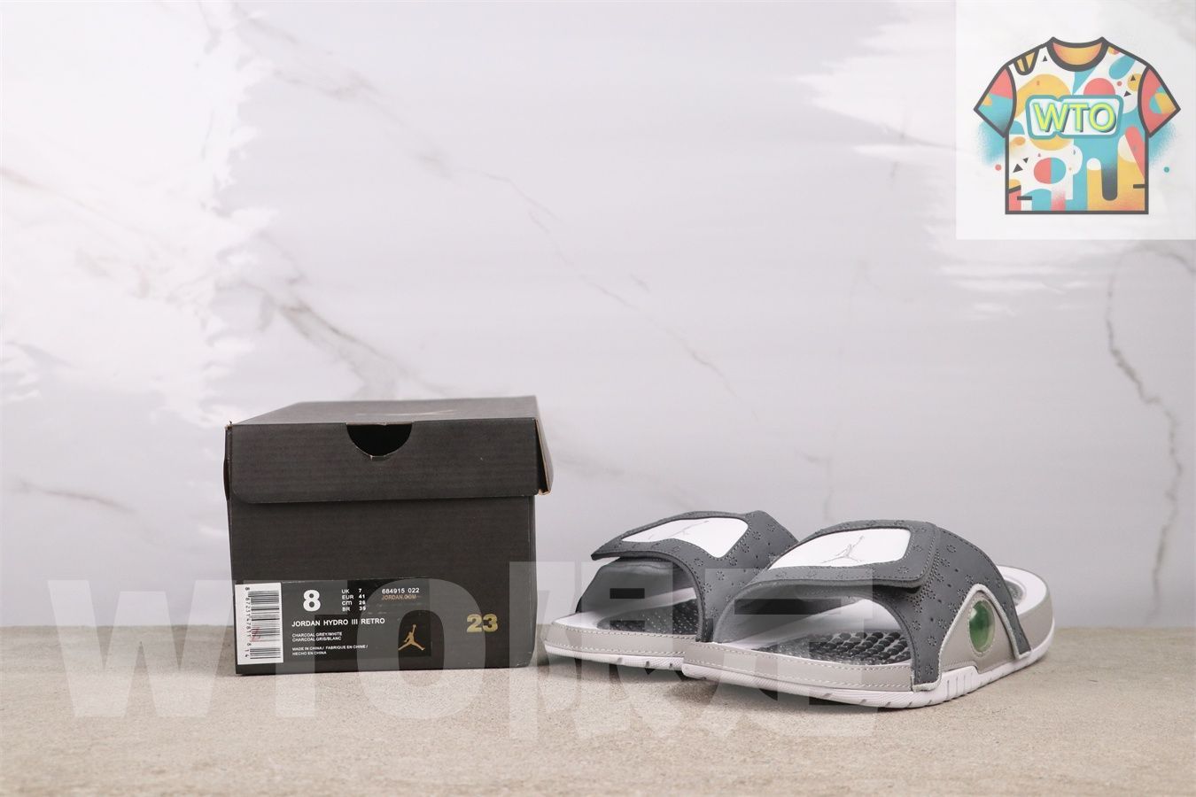  今日 Air Jordan 13 エアジョーダン 代 684915-022 グレー スリッパ-WTO輸入 スニーカー 靴