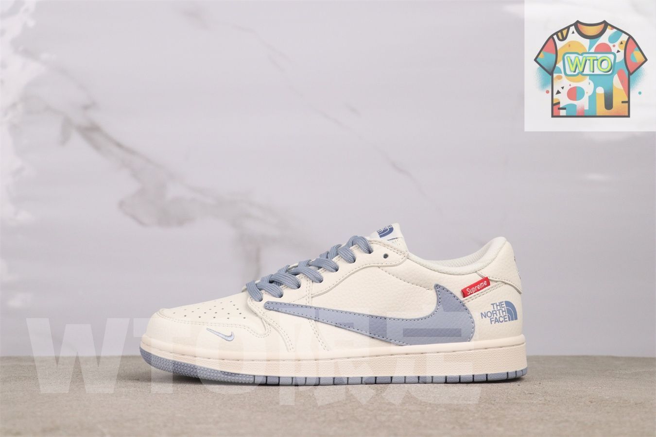 今日 エアジョーダン 1 代 DIY 1688 007 ライトブルー WTO輸入