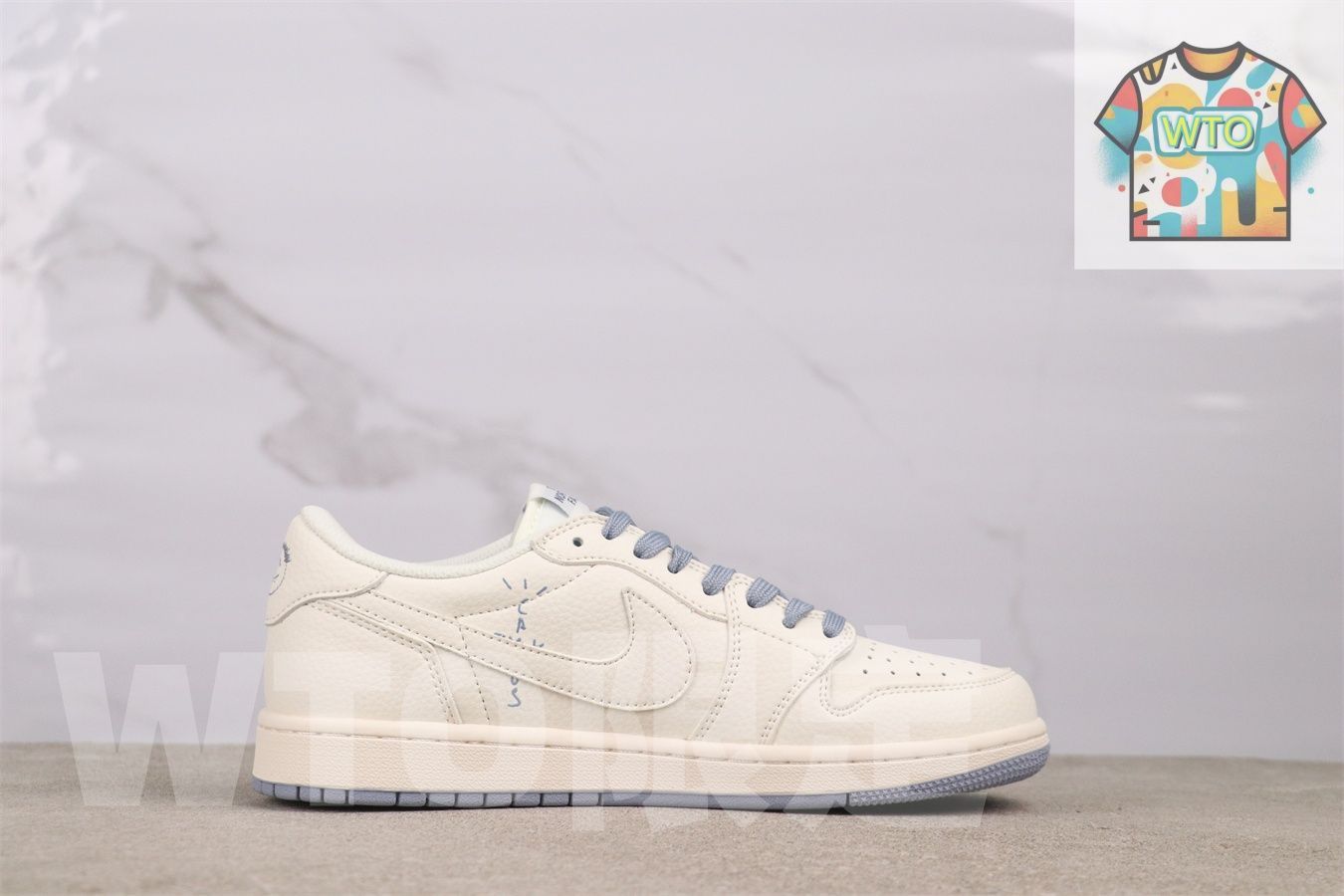 今日 エアジョーダン 1 代 DIY 1688-007 ライトブルー-WTO輸入