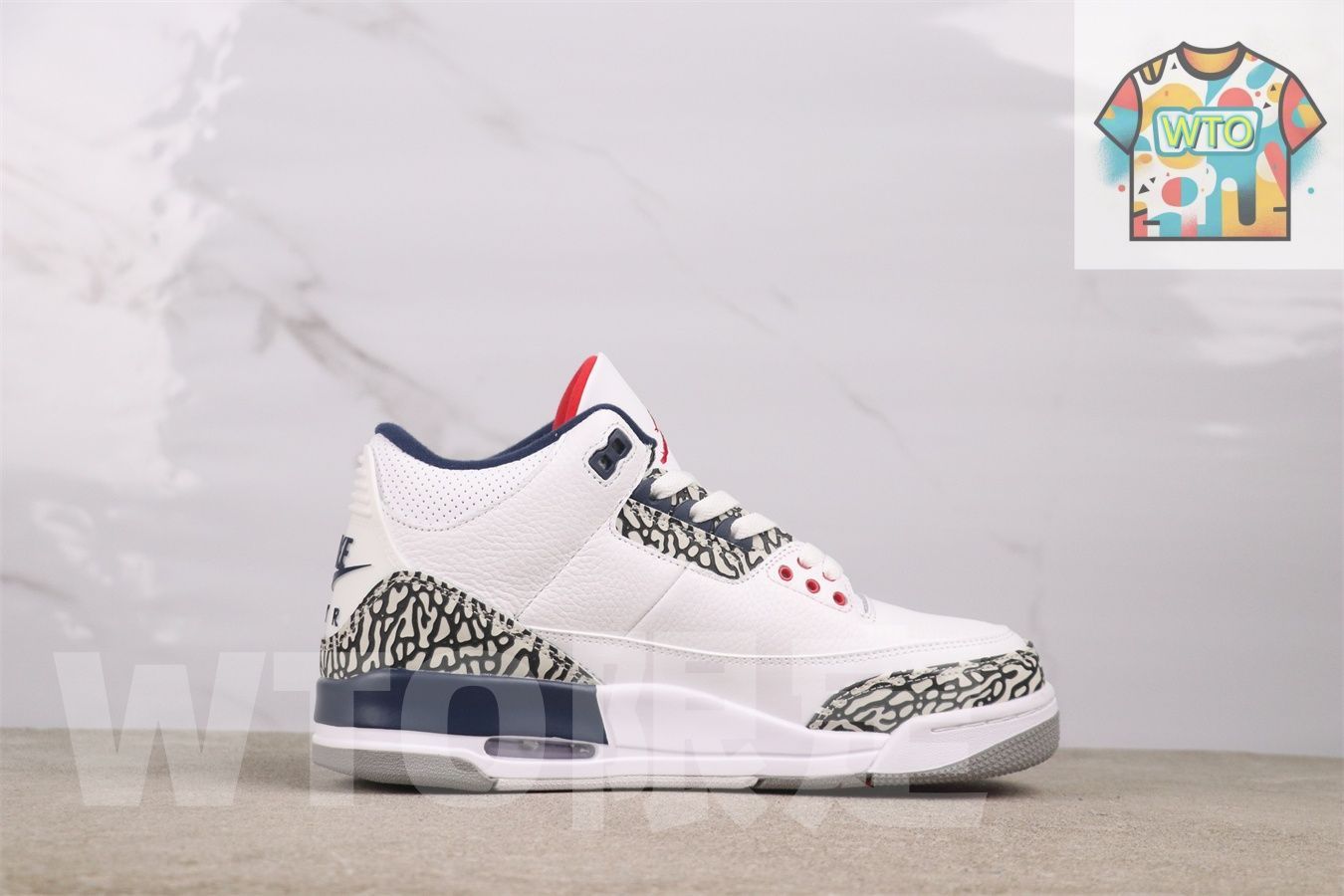 今日 エアジョーダン 3 854262-106 ホワイト トゥルー ブルー-WTO輸入