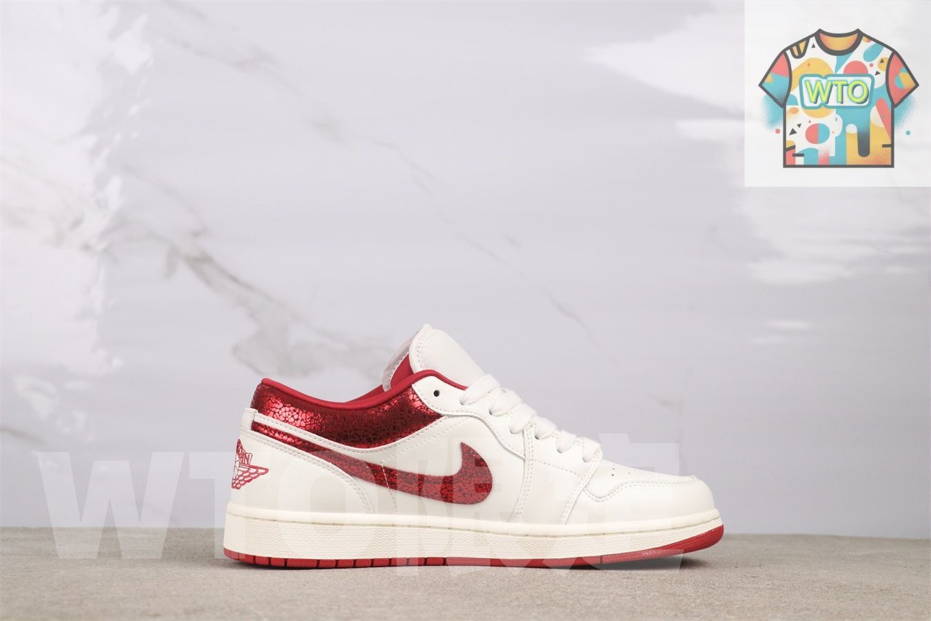 今日 エアジョーダン 1 代 ロートップ HJ 9338-106 ホワイト レッド-WTO輸入