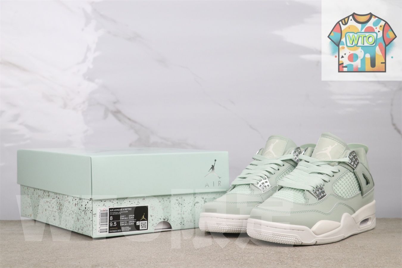  今日 エアジョーダン 4 代 HV 0823 - 003 シーフォーム グリーン-WTO輸入 スニーカー 靴