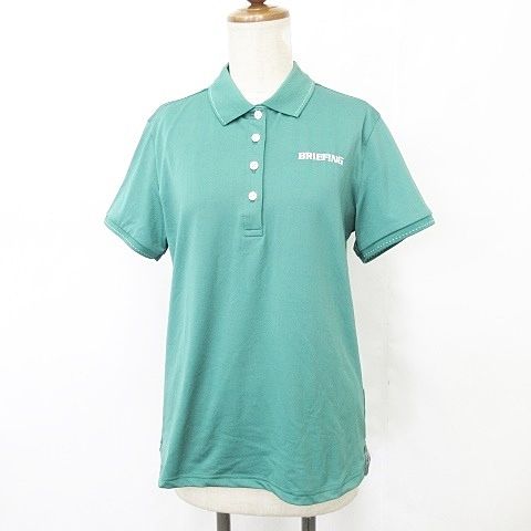 ブリーフィング BRIEFING スポーツウエア ゴルフ シャツ ポロシャツ 半袖 刺繍 ロゴ プリント モデル 緑 グリーン M