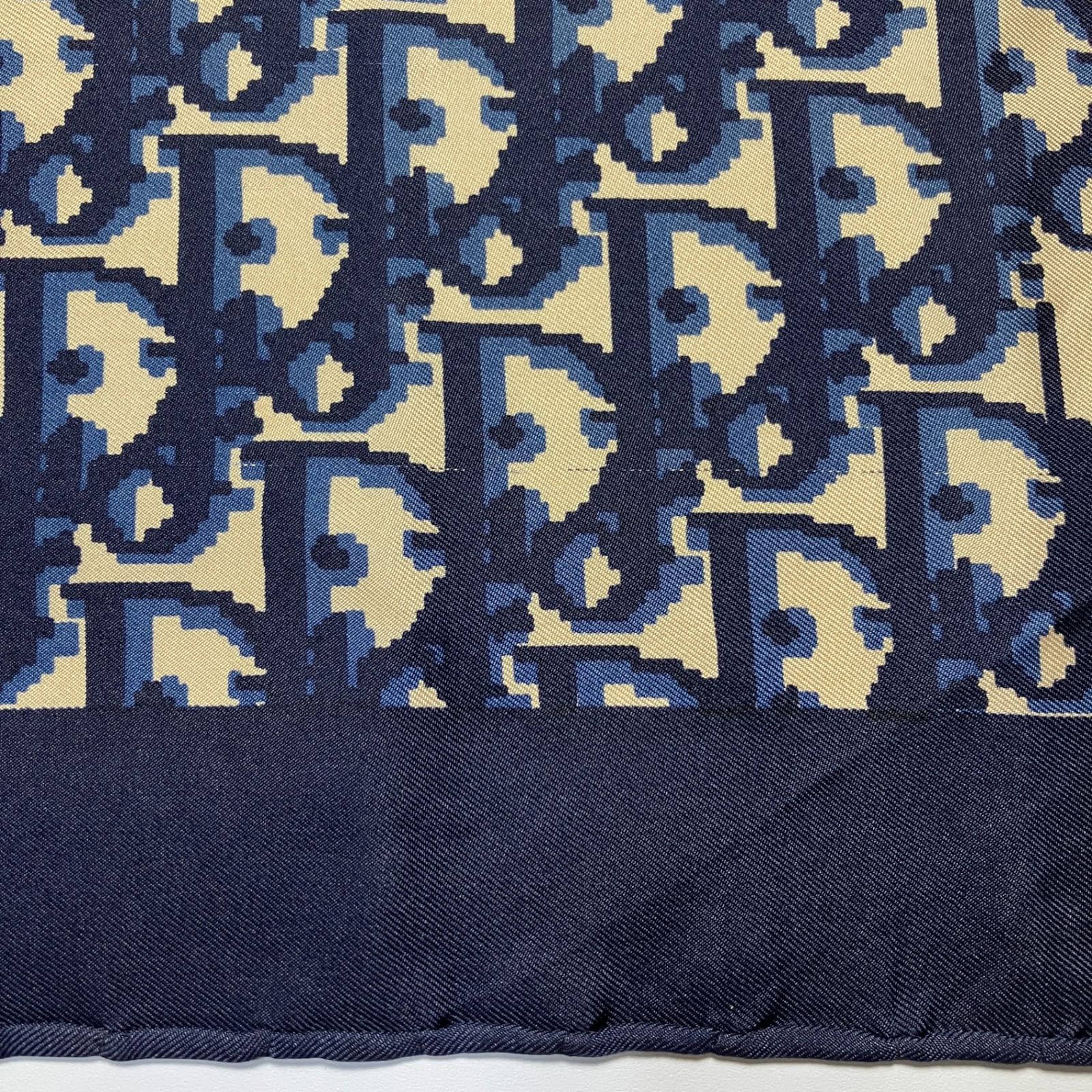 2509-374｜ディオール スカーフ シルク ネイビー トロッター柄 - メルカリ