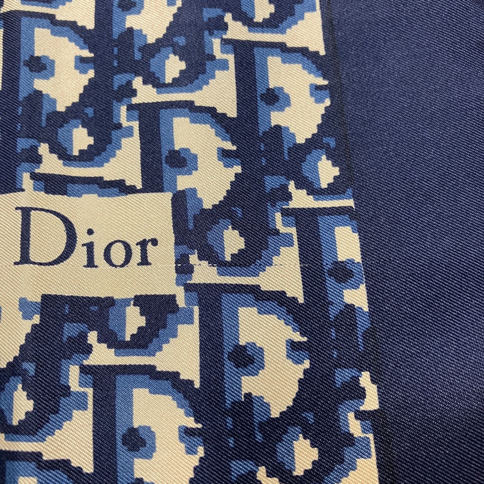 2509-374｜ディオール スカーフ シルク ネイビー トロッター柄 - メルカリ