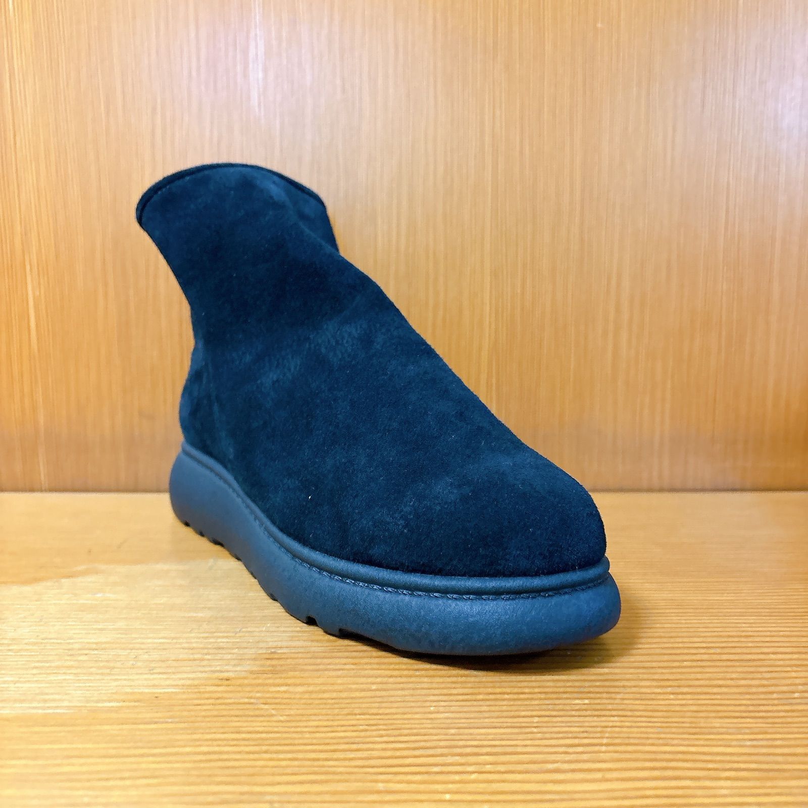  おしゃれ 本革 ブーツ サイドゴア 暖かい 足快適 外反母趾 ４E A-OK エーオーケー スエード ブラック 高品質 サイドゴアブーツ ブーツ