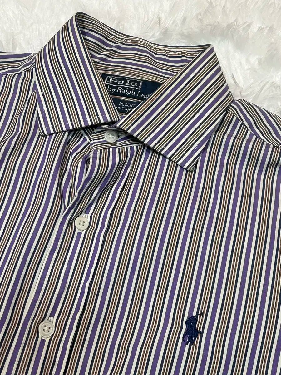 Polo RalphLauren ポロラルフローレン パープル ストライプ シャツ