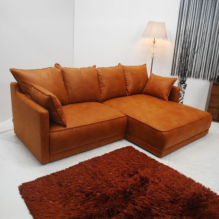 アウトレット 現品限り 一部 ヴィンテージ調 モダンデザイン 北欧調モダンデザイン L型カウチソファーセット 210302 バフィ左カウチ