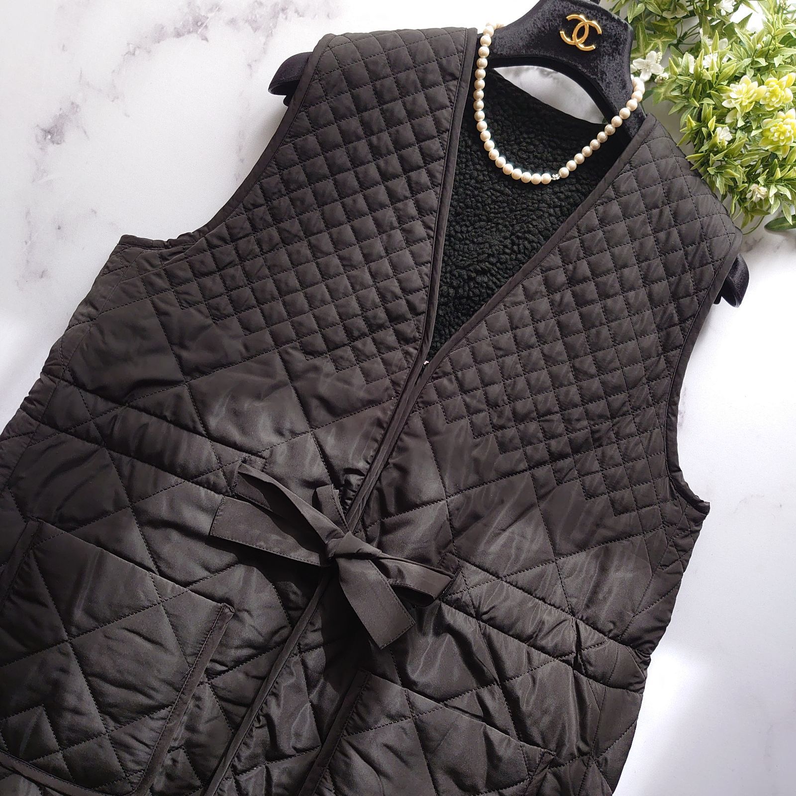 23AW akironコラボ ヴェロフォンナ リバーシブルジレ キルティング