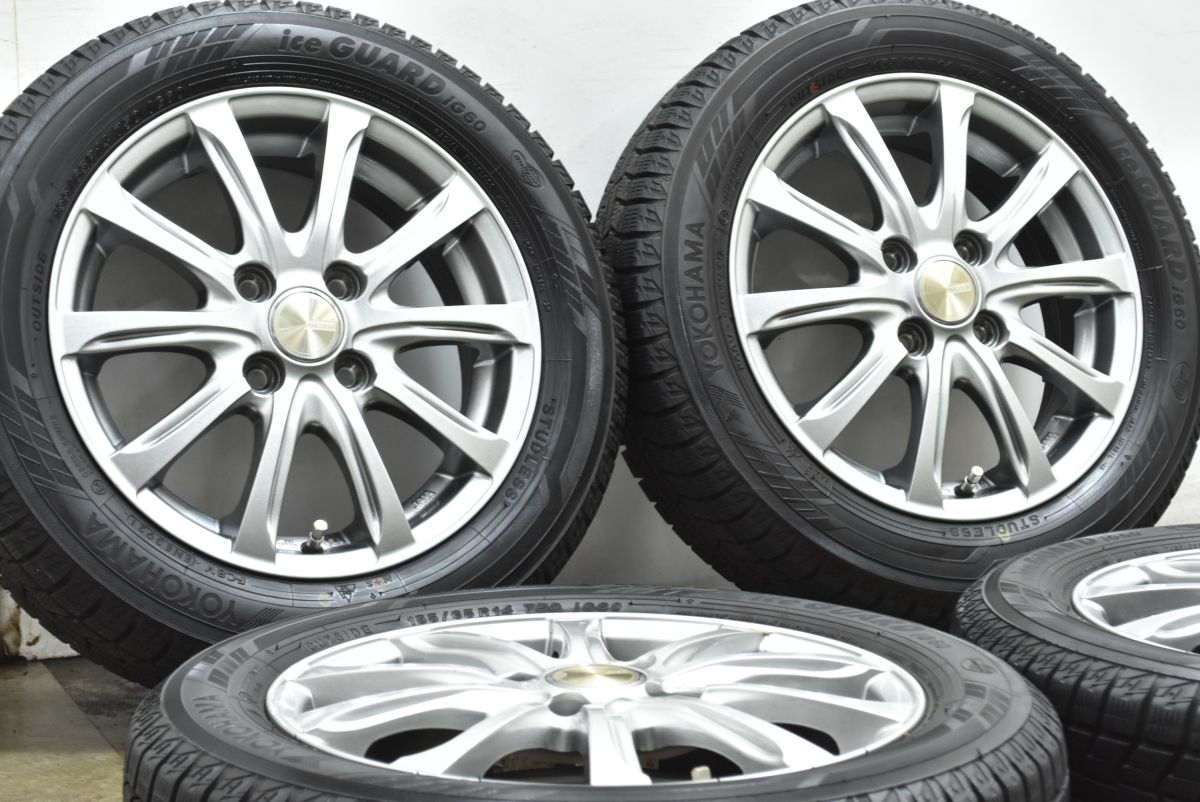バリ溝 WEZEN 14 in 4 5 J 45 PCD 100 ヨコハマ アイスガード iG 60 155 65 R ピクシス N BOX ONE ワゴンR アルト タント ムーブ