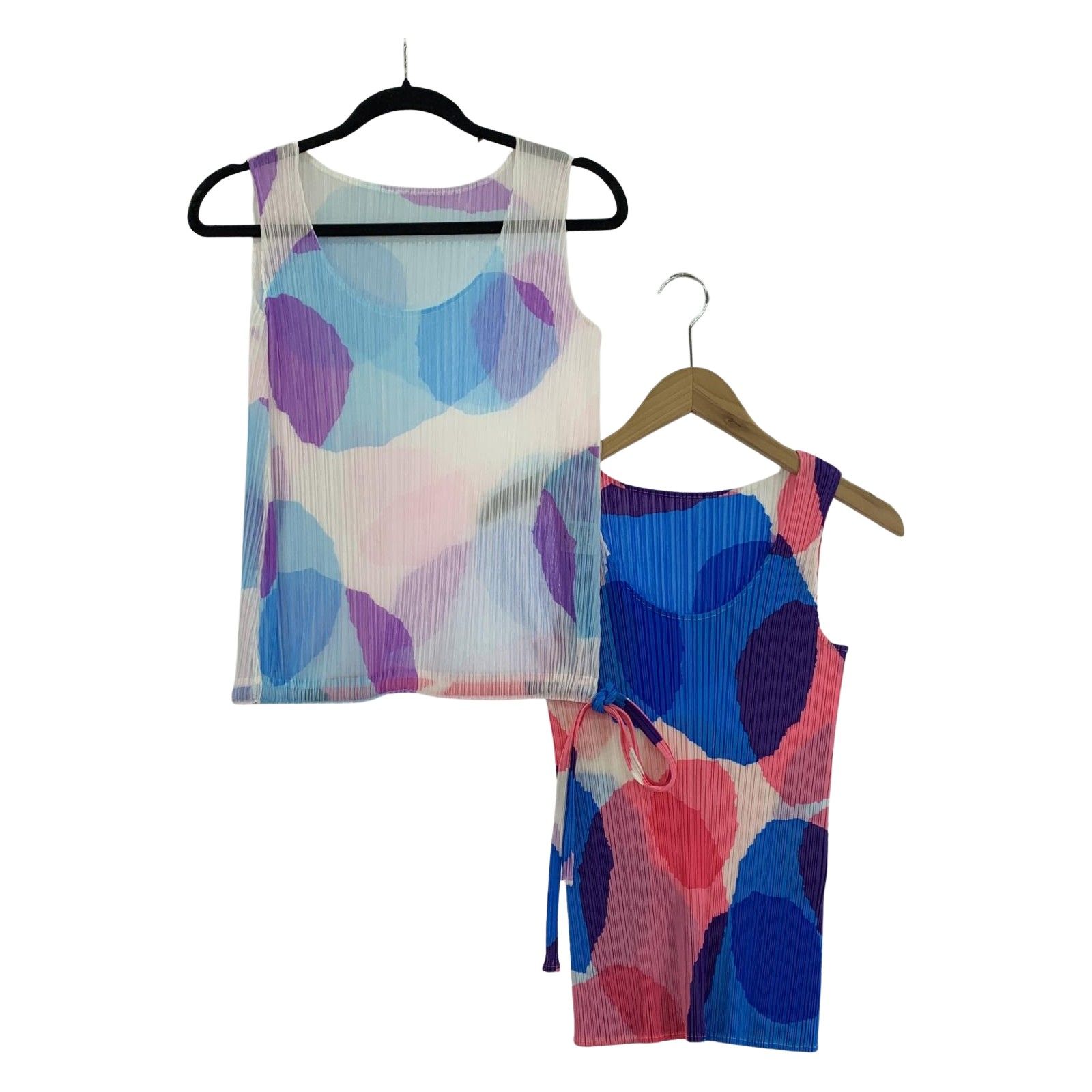 PLEATS PLEASE プリーツプリーズ PP81-JK711 総柄 プリーツタンクトップ size全て3 マルチ